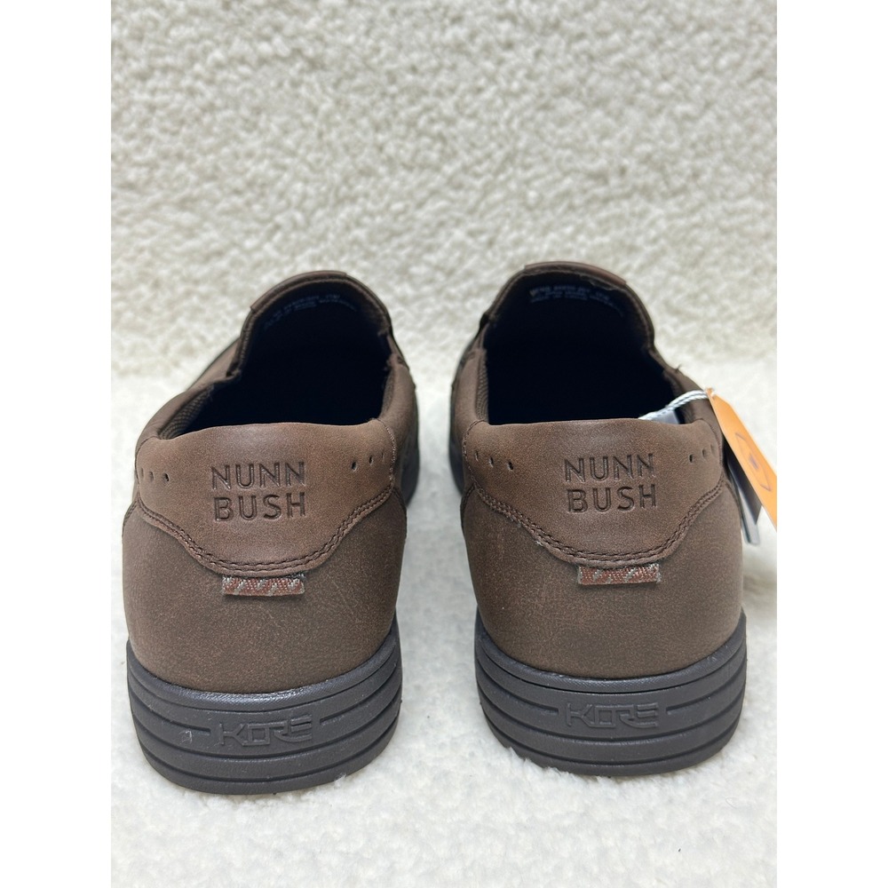 Nunn Bush Slip On Shoes 11W Brown Kore Faux Leather Loafers Casual Comfort - Picture 5 of 11